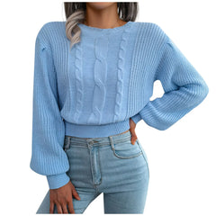 Sleeve Knitted Plus Size Autumn Winter WomenFashion Sweater