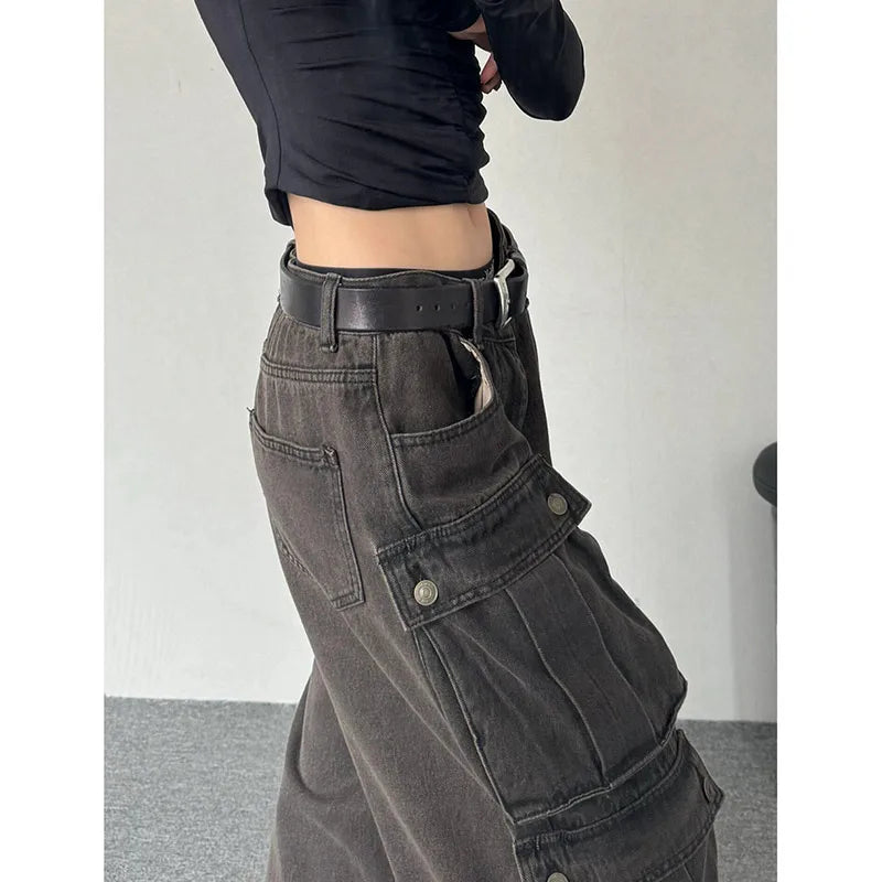 WomenBaggy Cargo Jeans Pants