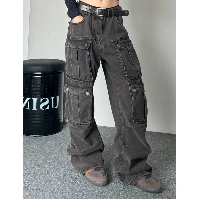 WomenBaggy Cargo Jeans Pants