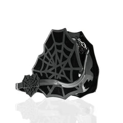 Black Spider Web Punk Creative WomenHalloween Designer Shoulder Crossbody Bag