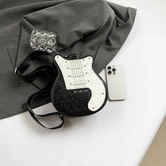 Guitar Shape Trend Halloween Party Gothic Crossbody Sling Shoulder Bag
