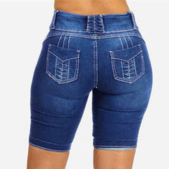 WomenDenim Shorts New Summer Waist Casual Chic Skinny Shorts