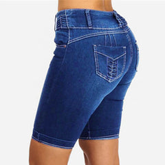 WomenDenim Shorts New Summer Waist Casual Chic Skinny Shorts