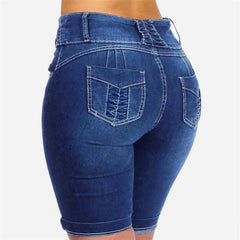 WomenDenim Shorts New Summer Waist Casual Chic Skinny Shorts