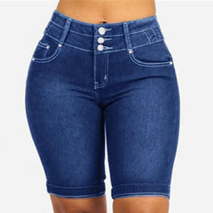 WomenDenim Shorts New Summer Waist Casual Chic Skinny Shorts