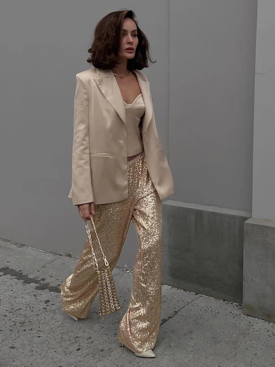 InsY2K Pearl Straight Mop Fall/Winter Pants