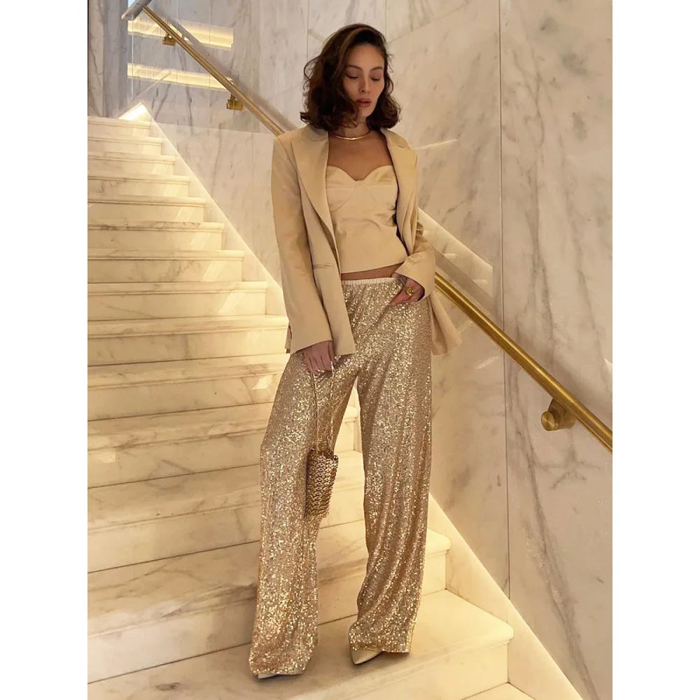 InsY2K Pearl Straight Mop Fall/Winter Pants