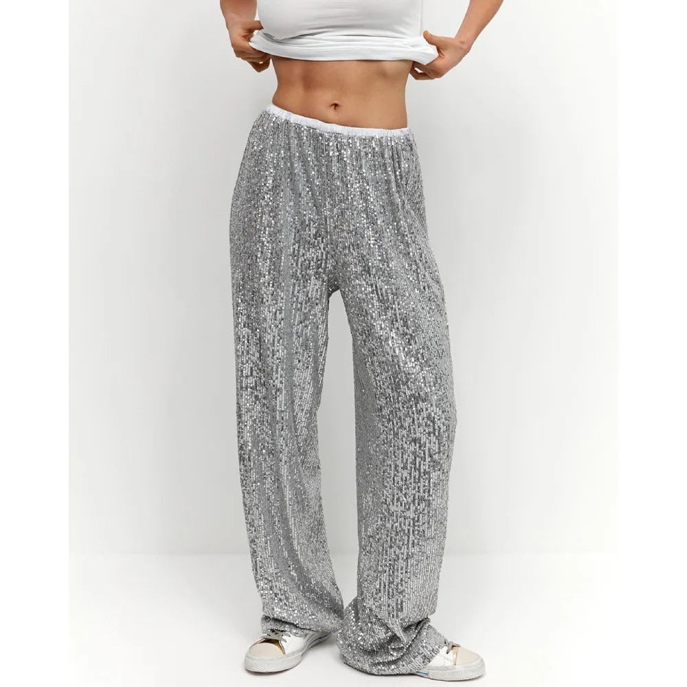 InsY2K Pearl Straight Mop Fall/Winter Pants