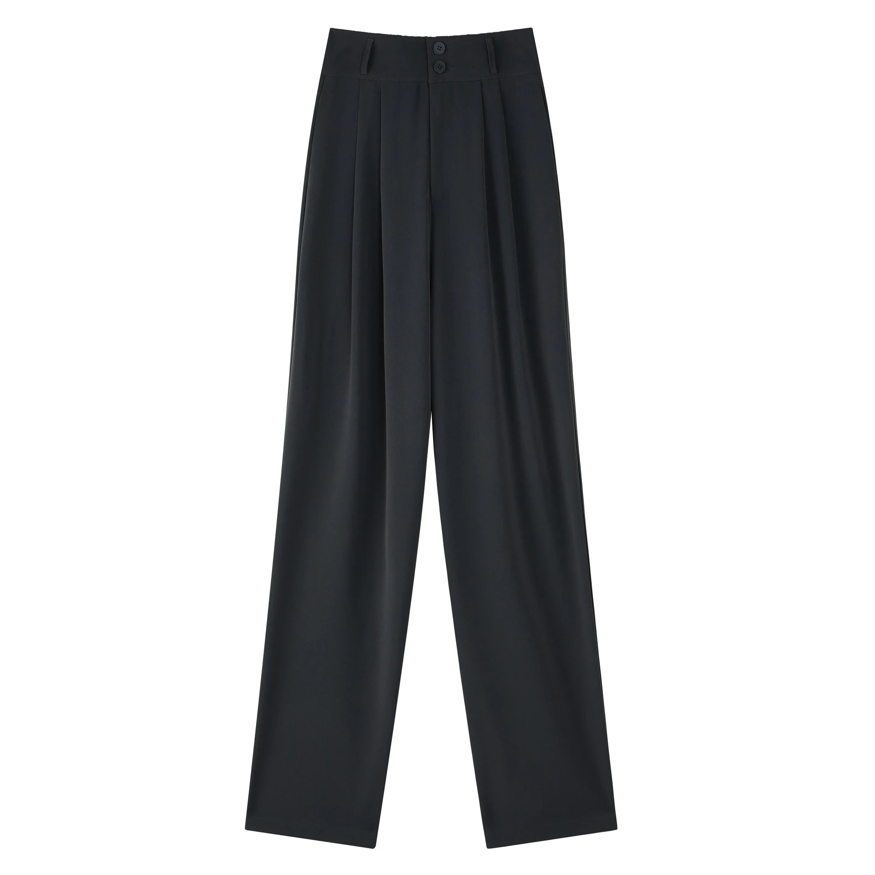 High Waisted Pants For New Fashion Button Up Wide Leg Office Ladies Pants