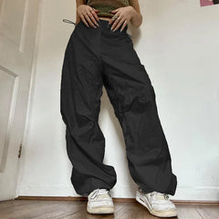 Retro Street Wide-leg Corseted Pants