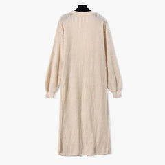 Casual Long Knitted Cardigan sweater Jacket V-Neck Full Cardigans