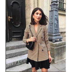 Fashion Office Wear Double Breasted Blazers