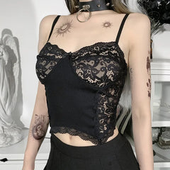 Mall Gothic Lace Suspender Top