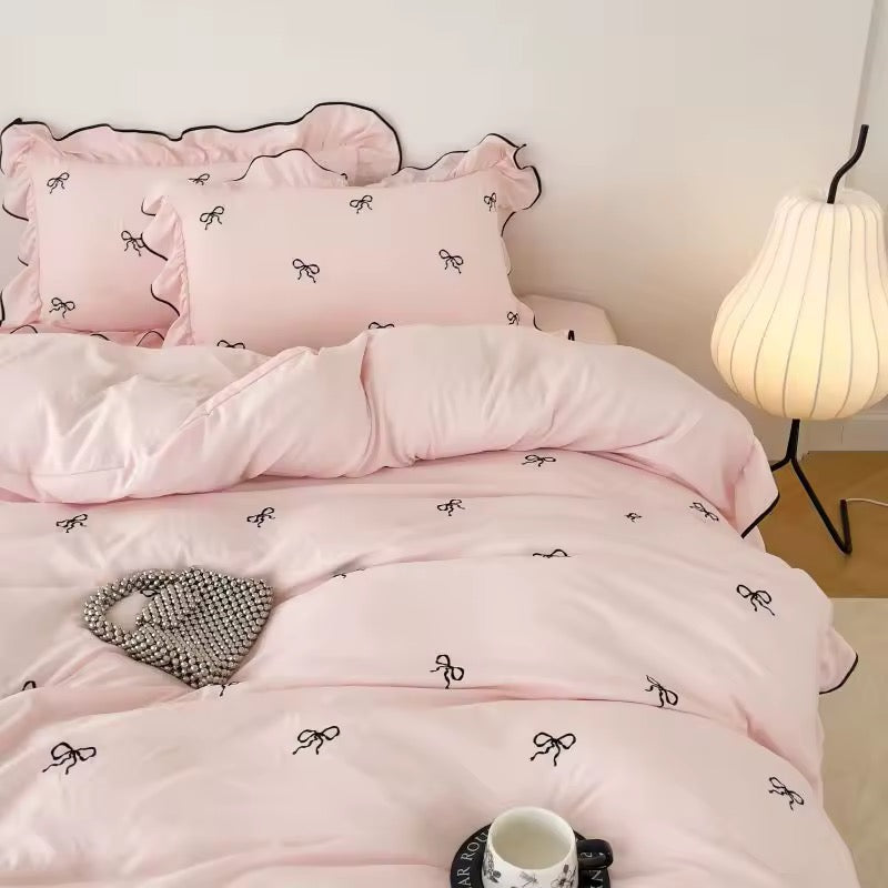 Coquette French Bow Bedding Set