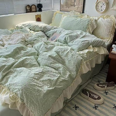 Korean Princess Ruffle Bedding Set