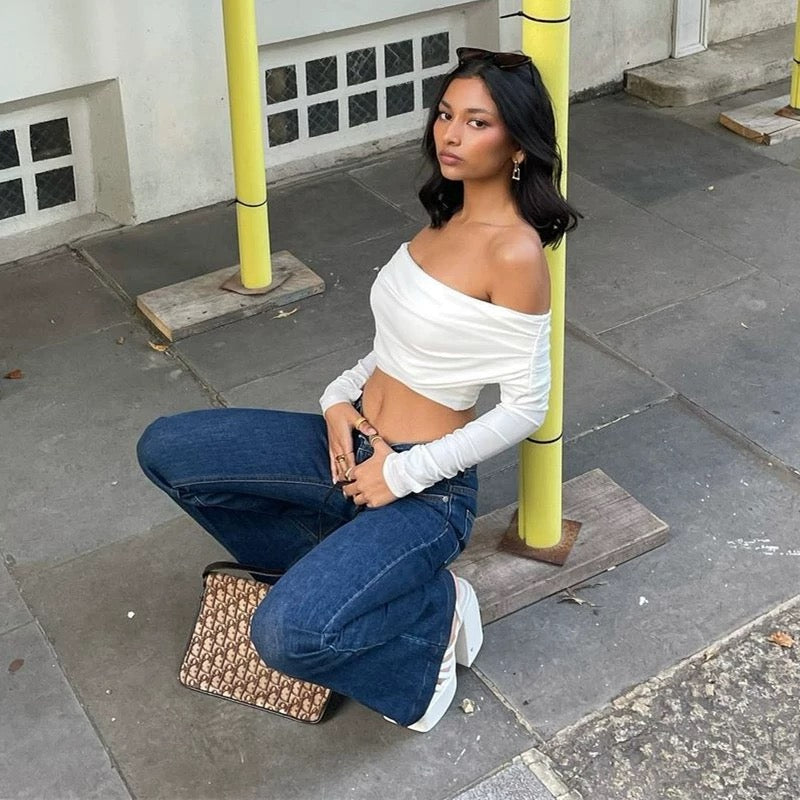 Chic White Long Sleeve