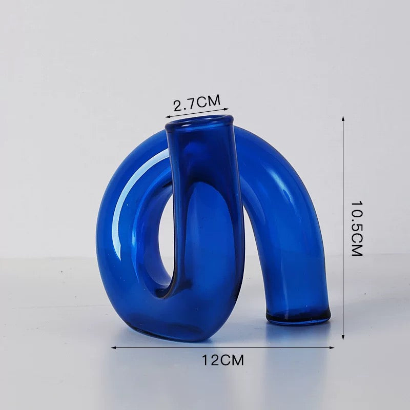 Blue Candle Holder Vase