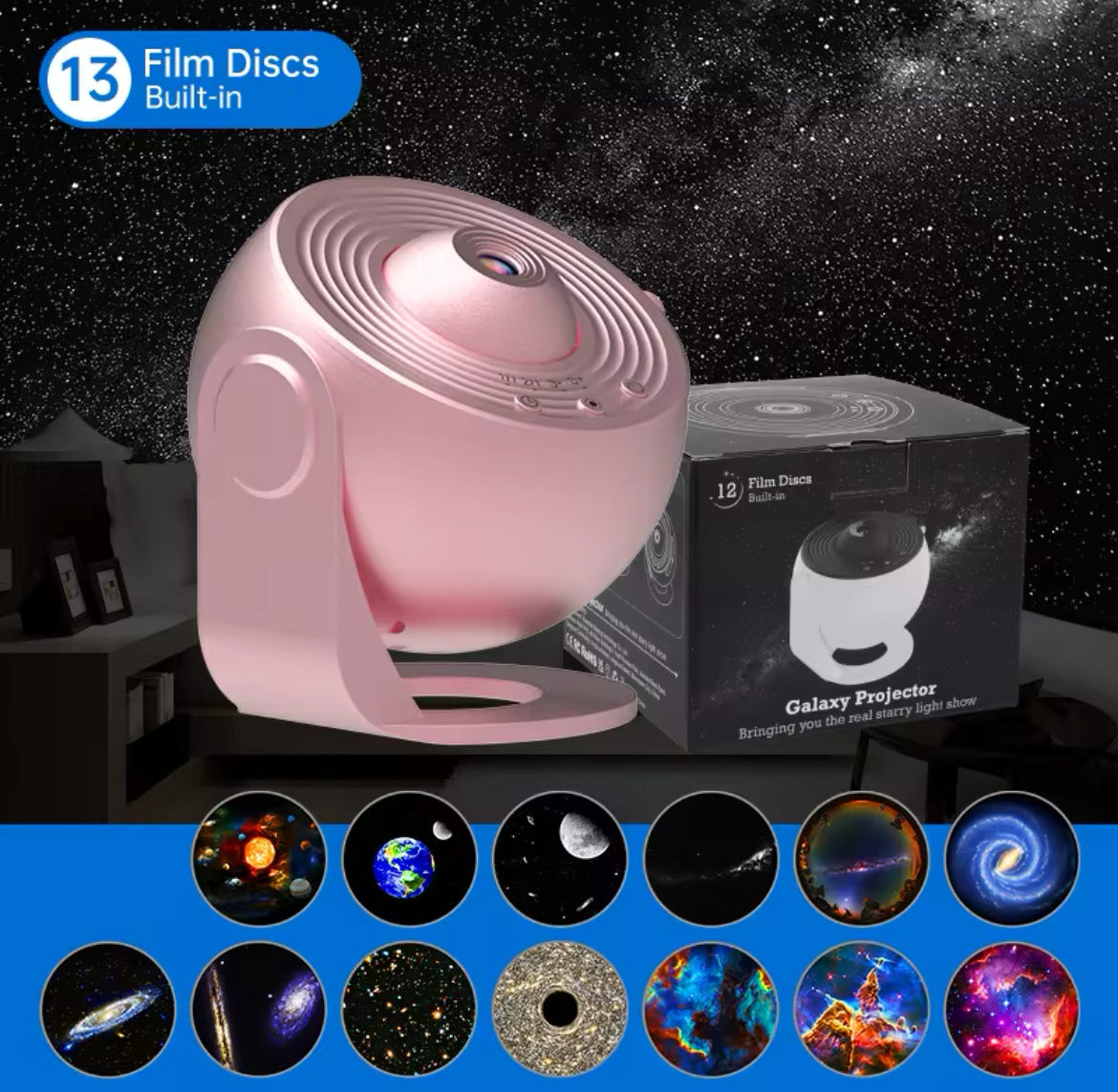 Night Light Galaxy Projector