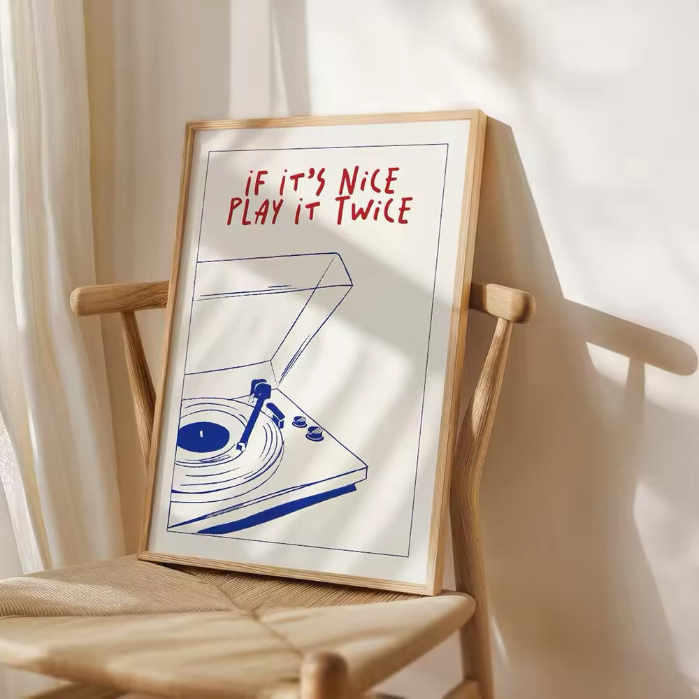 Retro Music Wall Art Poster