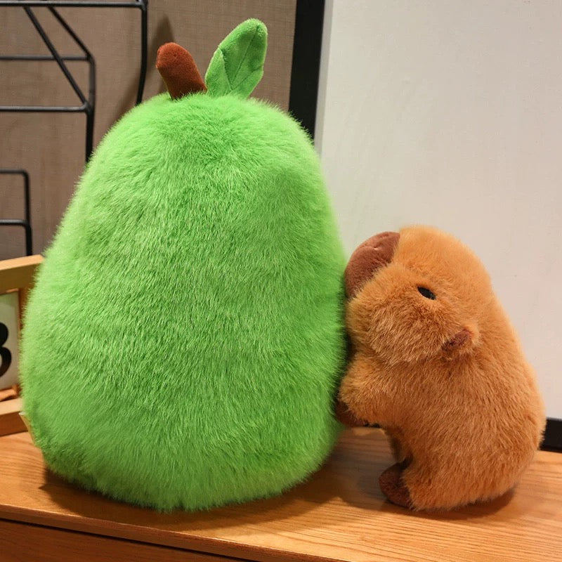 Avocado Capybara Plush Toy