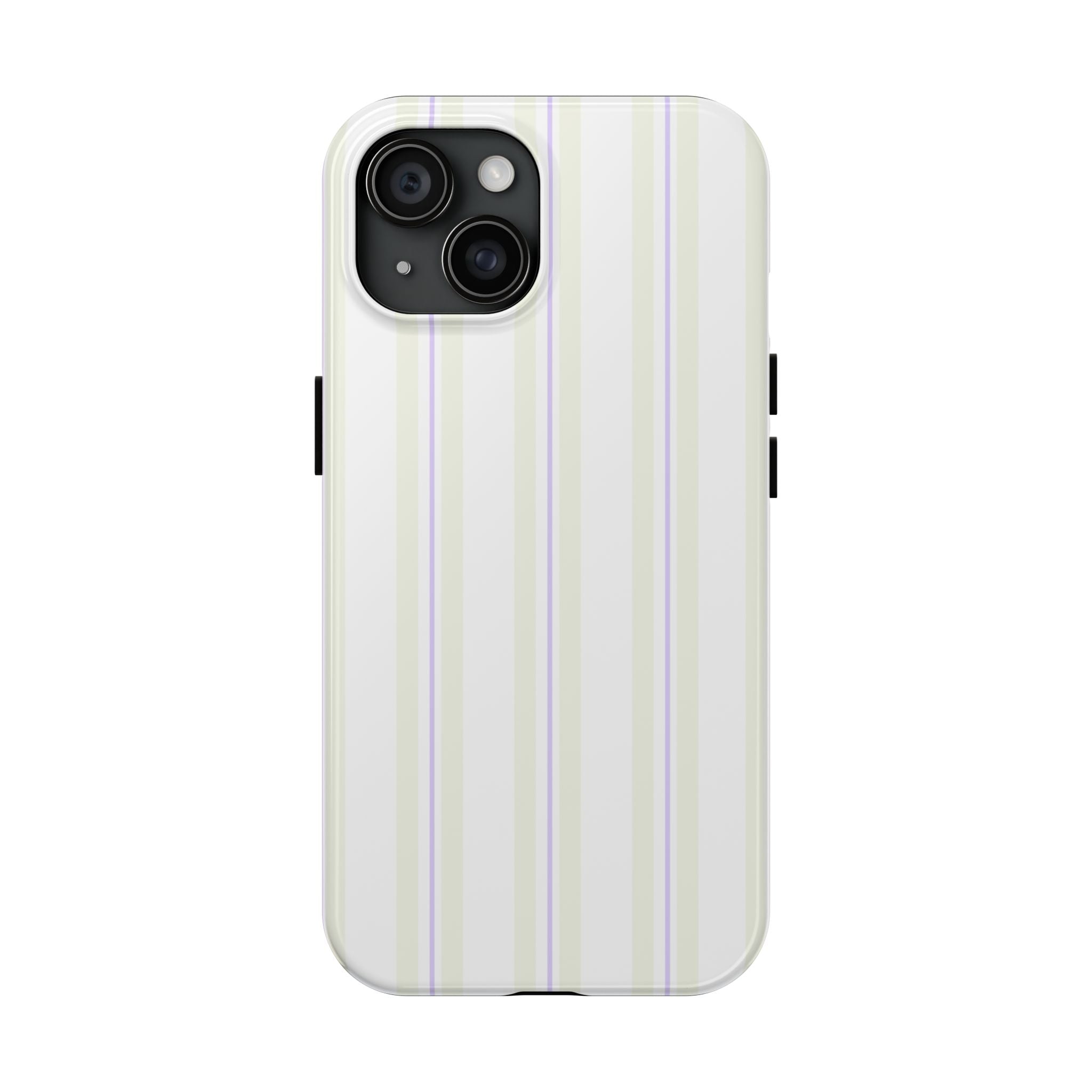 Cream & Lilac Striped iPhone Case