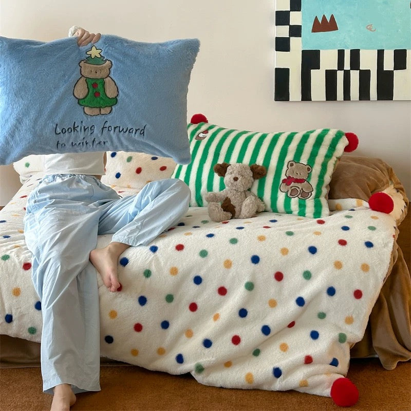 Teddy Velvet Duvet Cover Set