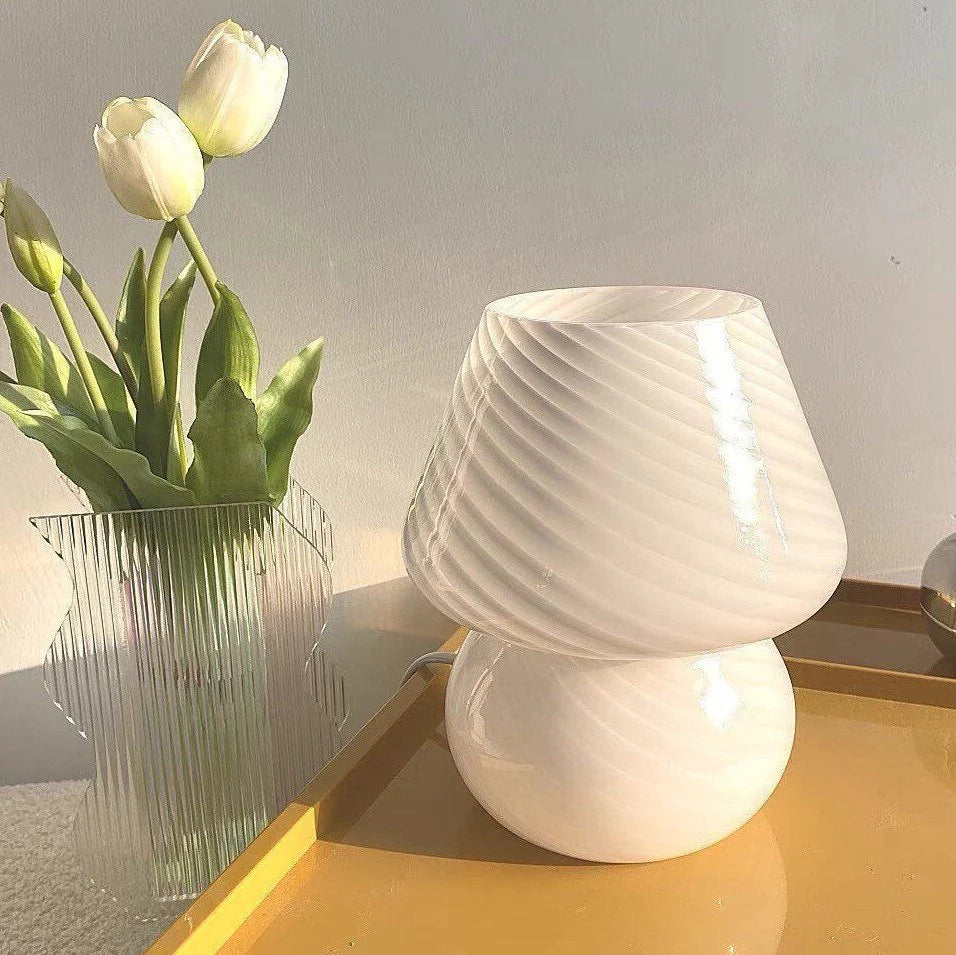 Baby Striped Mushroom Lamp