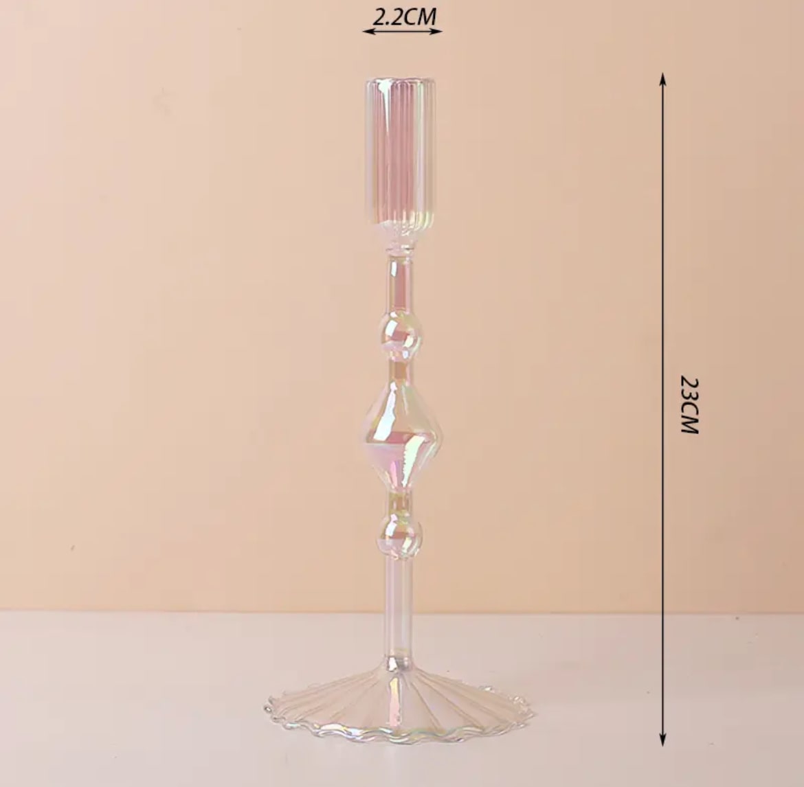 Taper Glass Candlestick Holder