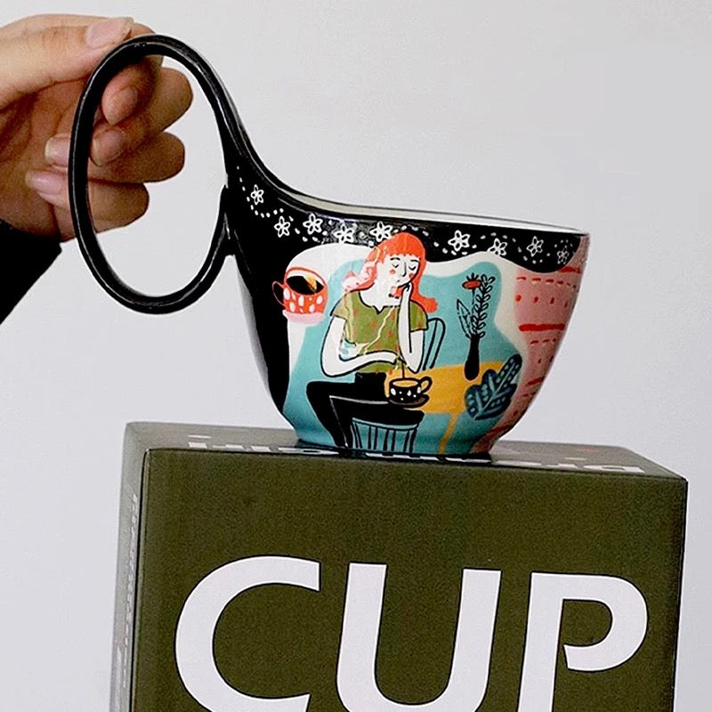 2 pcs Set Ceramic Coffee Mugs