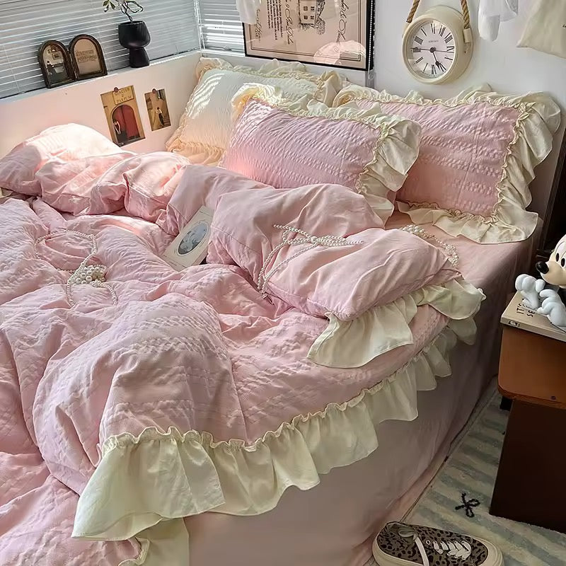 Korean Princess Ruffle Bedding Set