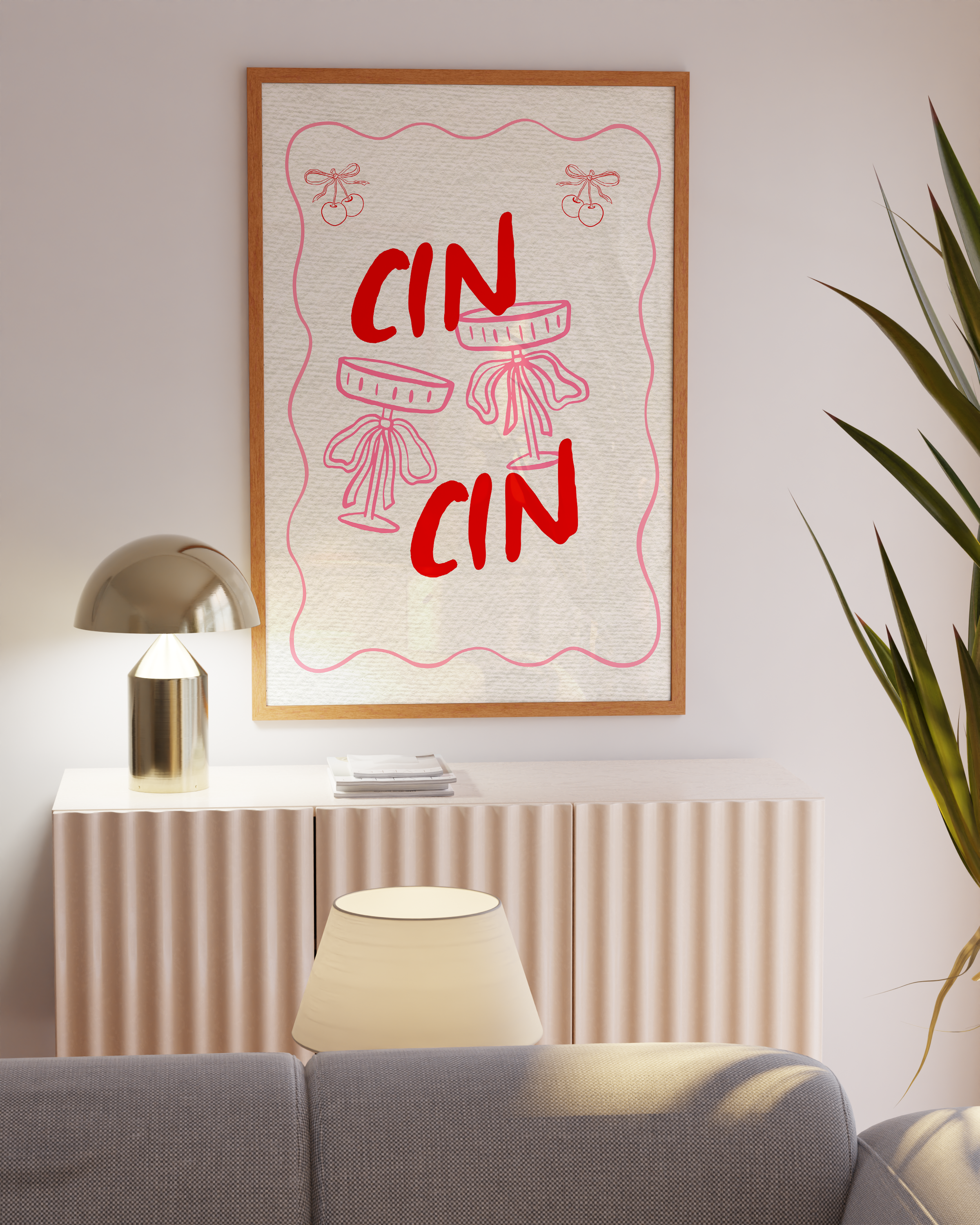 Cin Cin Wine Poster Set