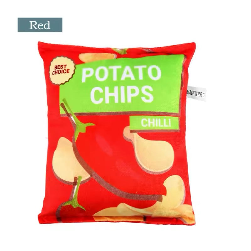 Plush Potato Chips Dog Toy