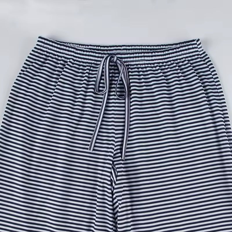 Blue Striped Pants