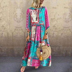 Boho Floral Long Maxi Sundress