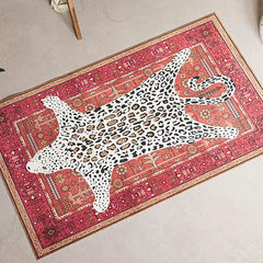 Boho Leopard Print Carpet