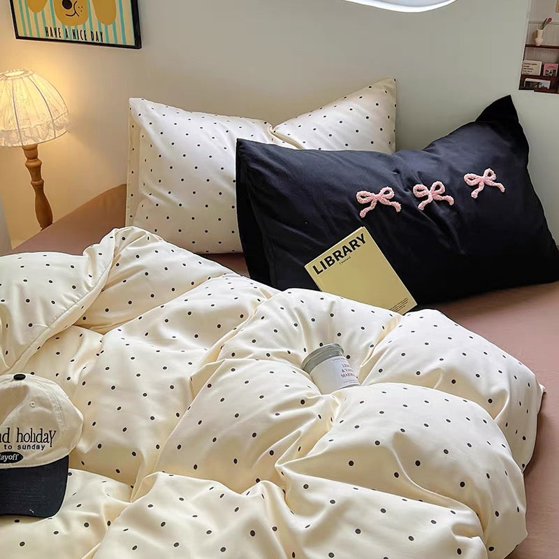 Brown Polka Dot Bedding Set