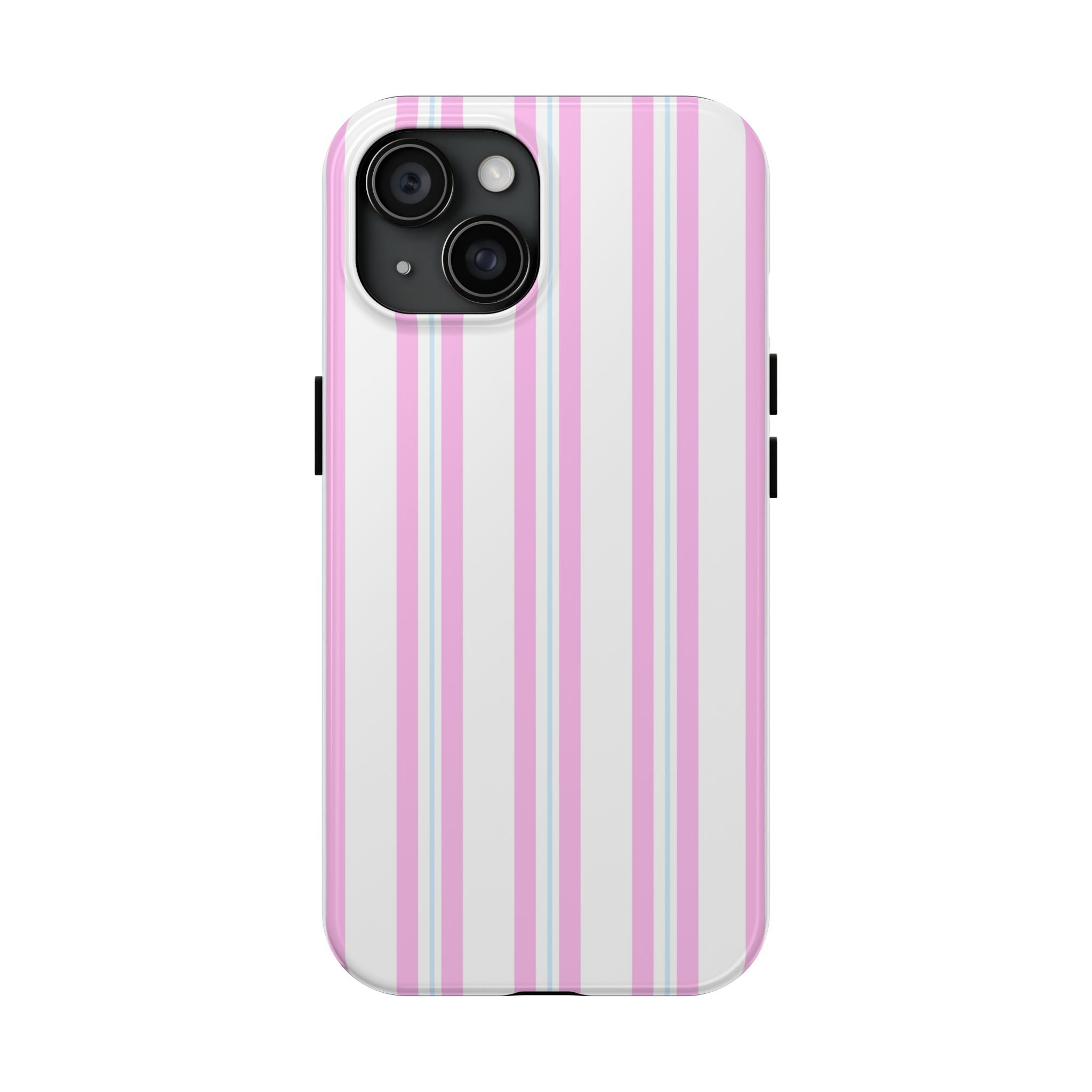 Pink & Blue Striped iPhone Case
