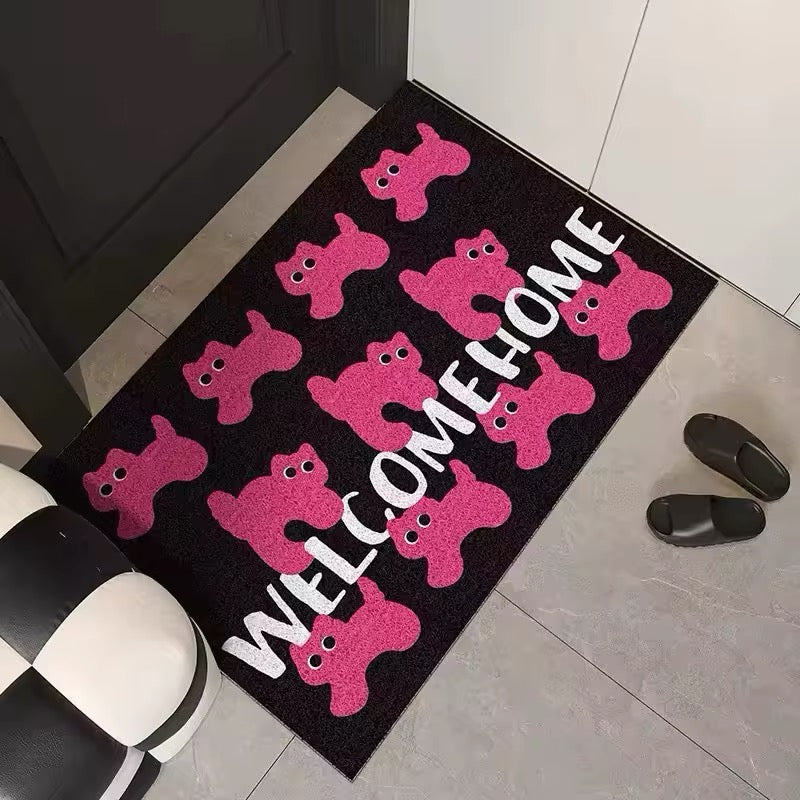 Pink Cat Entryway Rug