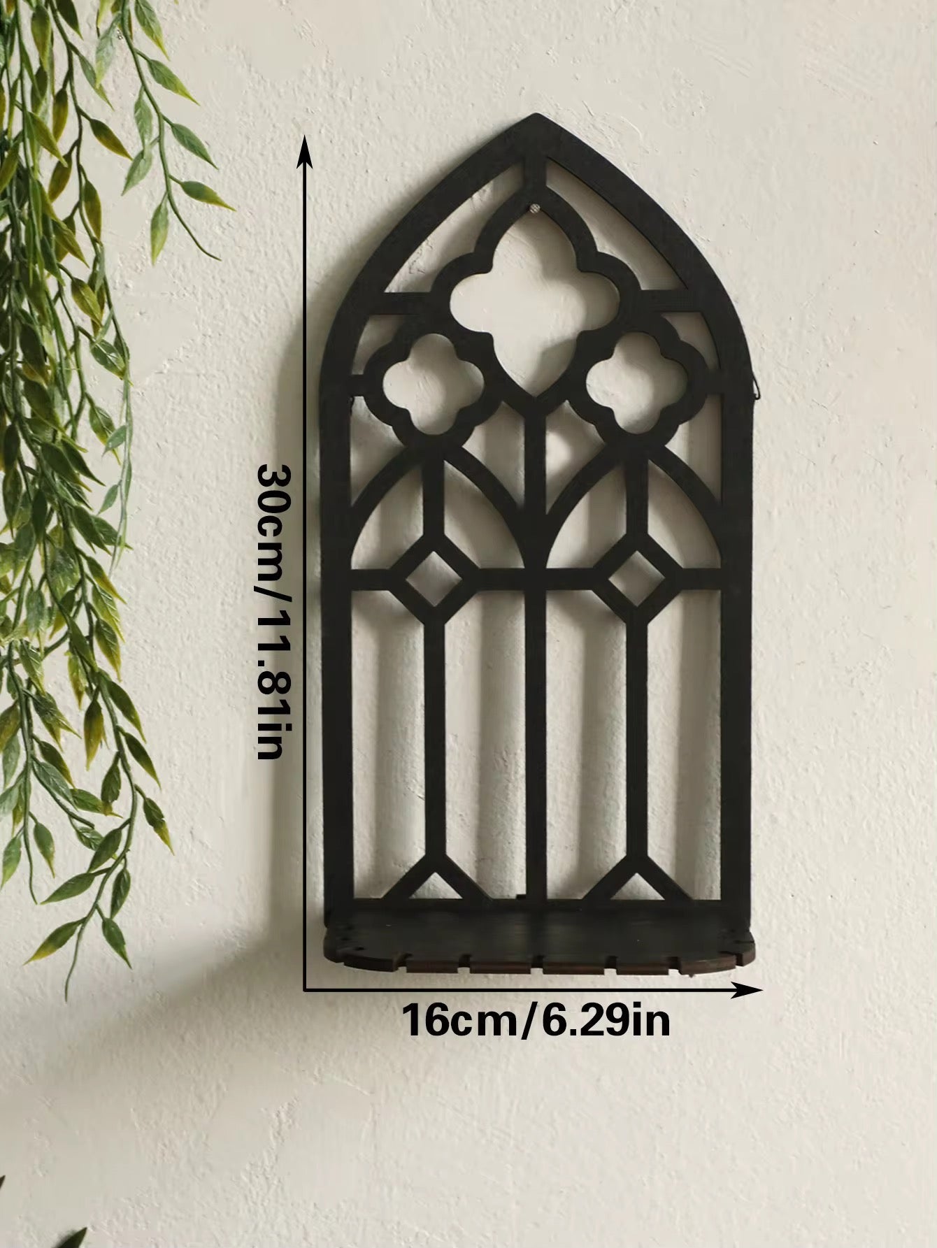 Gothic Wooden Arch Shelf