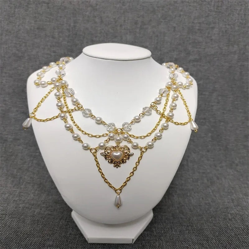 Fairycore Pearl Choker Necklace