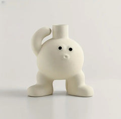 White Ceramic Art Vase