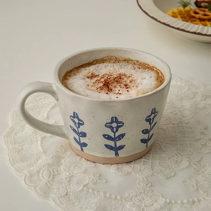 Blue Retro Ceramic Mug
