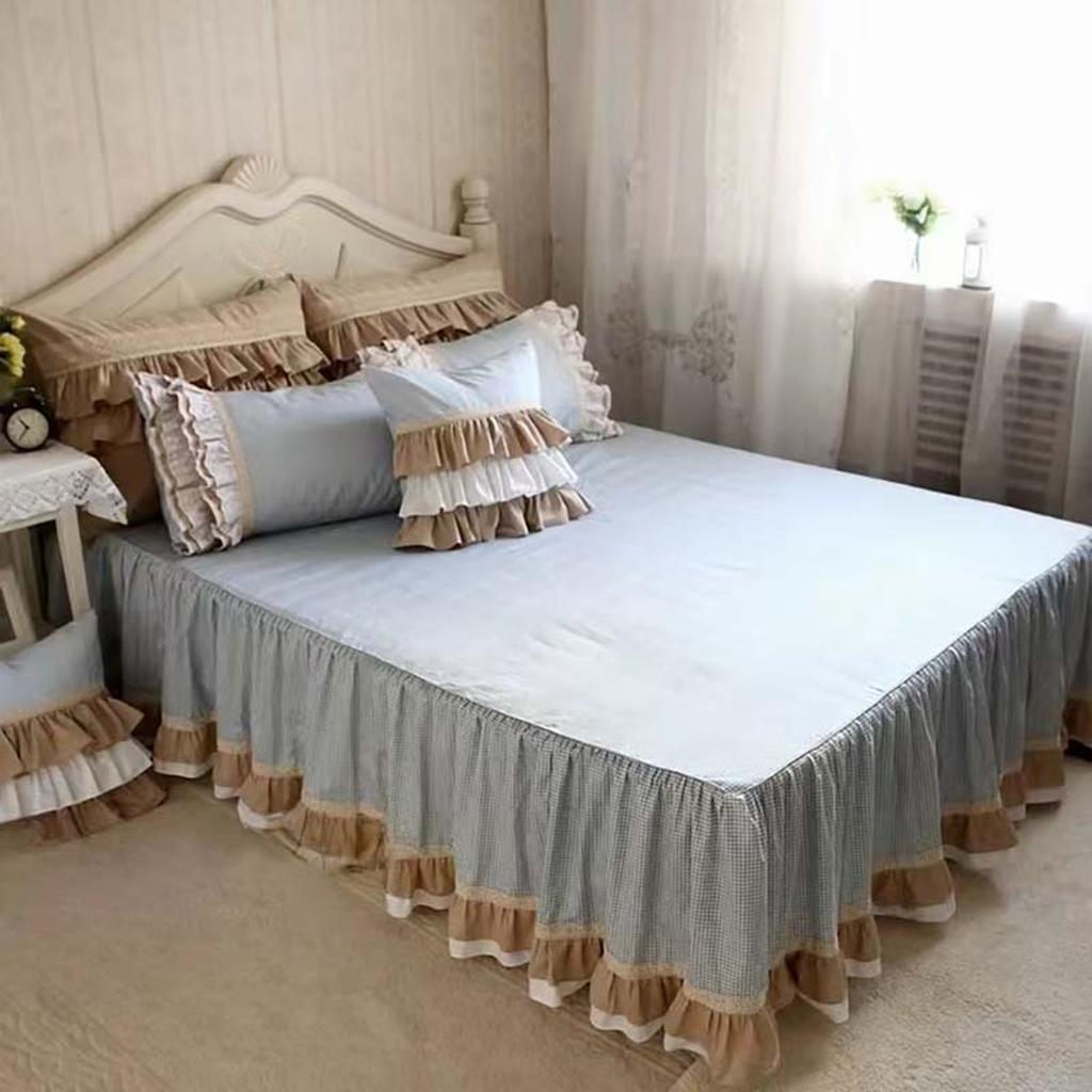 Classic Mini Check Lace Ruffle Duvet Cover