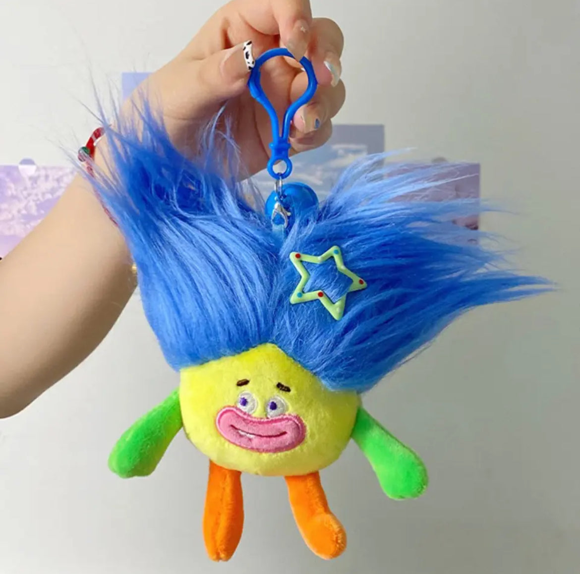 Plush Hair Doll Keychain