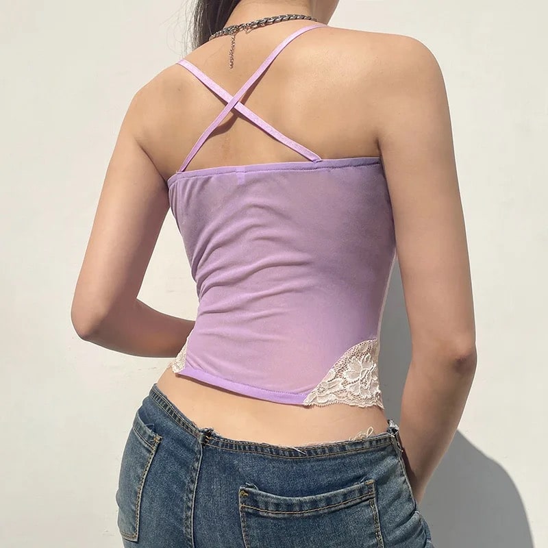 Y2K Aesthetic Goth Crop Top