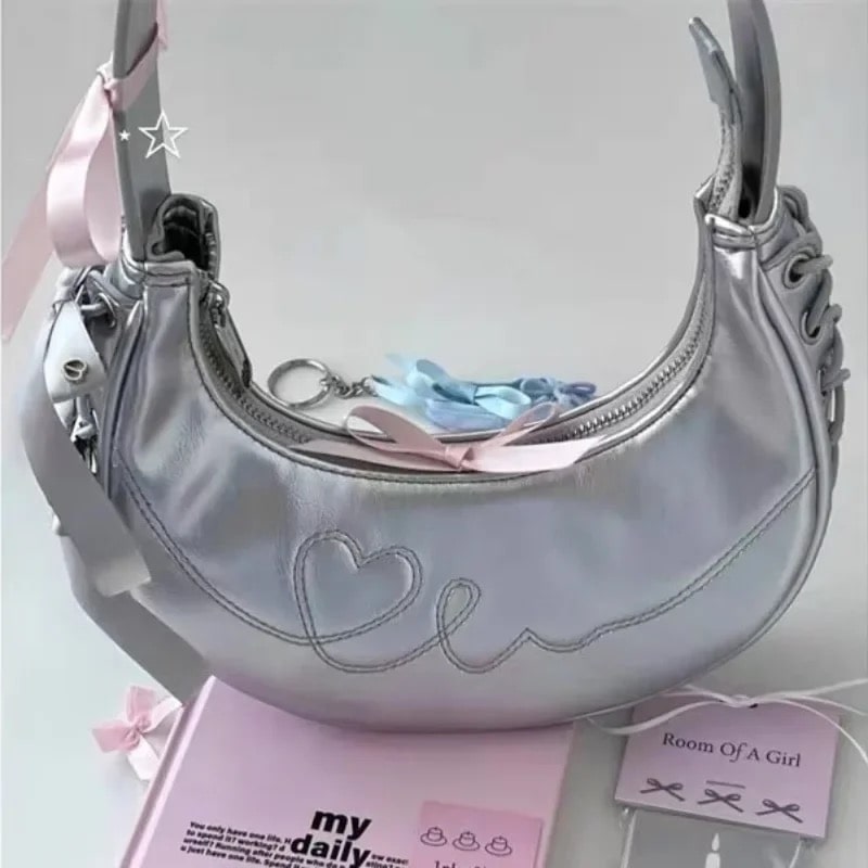 Y2K Korean Silver Bag