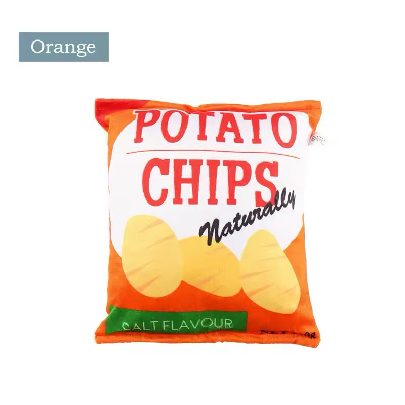 Plush Potato Chips Dog Toy