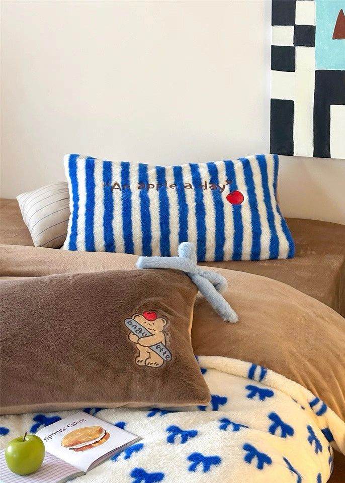 Blue Bow Duvet Cover Set