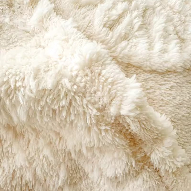 White Butterfly Flannel Blanket