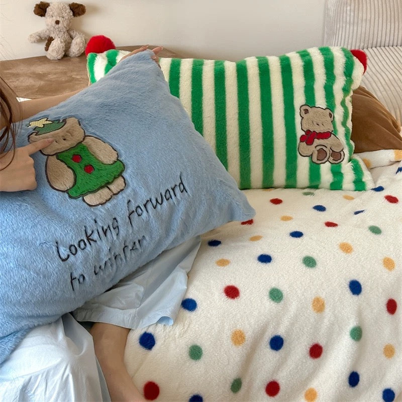 Teddy Velvet Duvet Cover Set